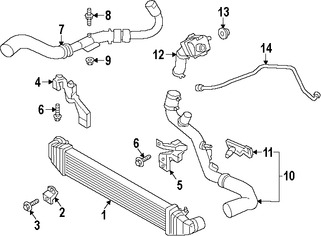 Foto de Enfriador en L�nea Original para Ford Fiesta 2014 2015 2016 2017 Marca FORD N�mero de Parte C1BZ6K775B