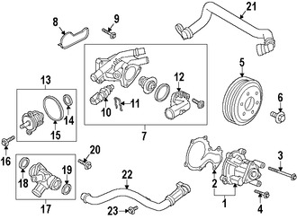 Foto de Kit de Termostato de Refrigerante del Motor  Original para Ford Fiesta Ford Focus Marca FORD N�mero de Parte CM5Z8575D