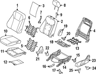 Foto de Respaldo de Asiento Original para Ford Fiesta 2015 2016 2017 Marca FORD N�mero de Parte F2BZ5464417BC