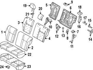 Foto de Cubierta de Asiento Original para Ford Fiesta 2014 2015 2016 2017 Marca FORD N�mero de Parte F2BZ5463804BB