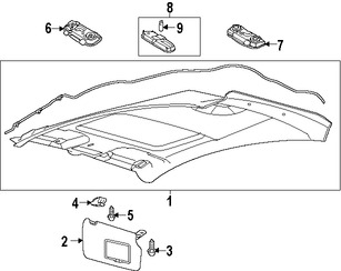 Foto de Techo Interior Original para Ford Fiesta 2014 2015 2016 2017 Marca FORD N�mero de Parte H2BZ5851916KA