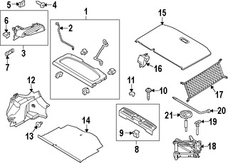 Foto de Panel de maletero Original para Ford Fiesta 2014 2015 2016 2017 Marca FORD N�mero de Parte D2BZ5831013AD