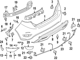 Foto de Cubierta del parachoques Original para Ford Fiesta 2014 2015 2016 2017 Marca FORD Remanufacturado N�mero de Parte D2BZ17906AB