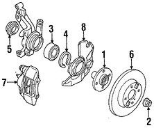 Foto de Maza de la Rueda Original para Ford Escort Mercury Tracer Marca FORD Nmero de Parte F1CZ1104B