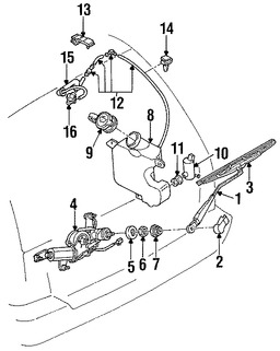 Foto de Motor Limpiaparabrisas Vidrio Trasero Original para Mercury Tracer Ford Escort Marca FORD Remanufacturado Nmero de Parte FOCZ17508B