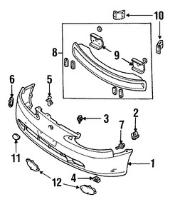 Foto de Tornillo de cubierta de parachoques Original para Ford Escort Mercury Tracer Marca FORD Nmero de Parte 9YA110604A