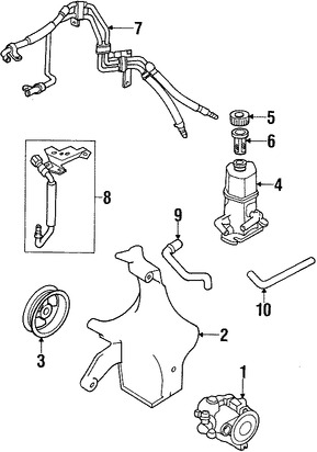 Foto de Kit Mangueras Direccion Hidraulica Original para Ford Escort Mercury Tracer Marca FORD Nmero de Parte F7CZ3A719AN