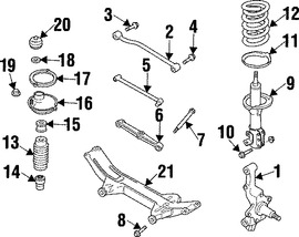 Foto de Brazo de Control Lateral Original para Ford Escort Mercury Tracer Marca FORD Nmero de Parte F7CZ5500AA