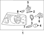 Foto de Conjunto de Faros Delanteros Original para Ford F-150 2006 2007 2008 Lincoln Mark LT 2007 2008 Marca FORD Nmero de Parte 7L3Z13008EA