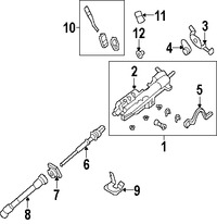 Foto de Eje de Columna de Direccin Original para Ford F-150 Lincoln Mark LT Marca FORD Nmero de Parte 7L3Z3E751A