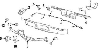 Foto de Conector de Arns de Remolque Original para Ford F-150 Ford Explorer Ford  Lincoln Mark LT Lincoln Punto Marca FORD Nmero de Parte XL3Z14489BA