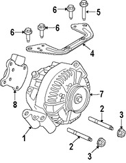 Foto de Tornillo del Alternador Original para Ford Explorer Ford Explorer Sport Trac Ford F-150 Ford Mustang Mercury Mountaineer Marca FORD Nmero de Parte W704682S437