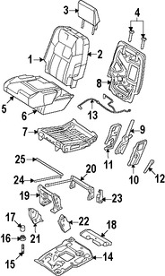 Foto de Cojin de Asiento Original para Mercury Mountaineer Ford Explorer Marca FORD Nmero de Parte 6L2Z7863841AA