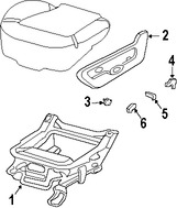 Foto de Perilla de ajuste de asiento Original para Ford Explorer 2004 2005 Mercury Mountaineer 2004 Marca FORD Nmero de Parte 4L2Z78617B70AAA