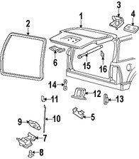 Foto de Puerta Trasera Original para Ford Explorer Mercury Mountaineer Marca FORD N�mero de Parte 6L2Z7840010AA
