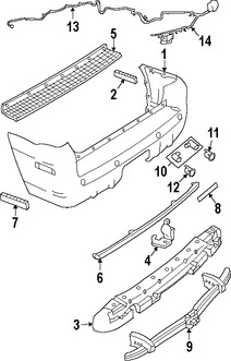 Foto de Soporte de cubierta de parachoques Original para Mercury Mountaineer Ford Explorer Marca FORD Nmero de Parte 1L2Z17D943AA