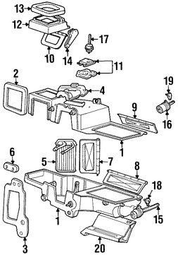 Foto de Actuador Ventanilla de Piso Aire Acondicionado / Calefaccion Original para Ford Ranger Ford Explorer Ford Explorer Sport Trac Mercury Mountaineer Marca FORD Parte #7L5Z18A318C