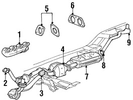 Foto de Sujetador Sistema de Escape Original para Mercury Mountaineer Ford Explorer Marca FORD Nmero de Parte F67Z5E269KA