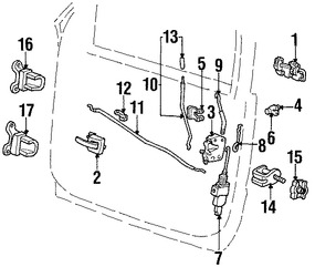 Foto de Clip del Botn de Puerta Original para Ford Explorer Ford Explorer Sport Trac Mercury Mountaineer Marca FORD Nmero de Parte F1TZ78264B28A