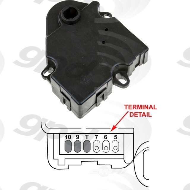 Foto de Accionador de Puerta Modo Panel Aire Acondicionado / Calefaccion para Chevrolet Silverado 1500 2005 Chevrolet Tahoe 2002 2003 GMC Yukon 2001 Marca GLOBAL PARTS Parte #1712077