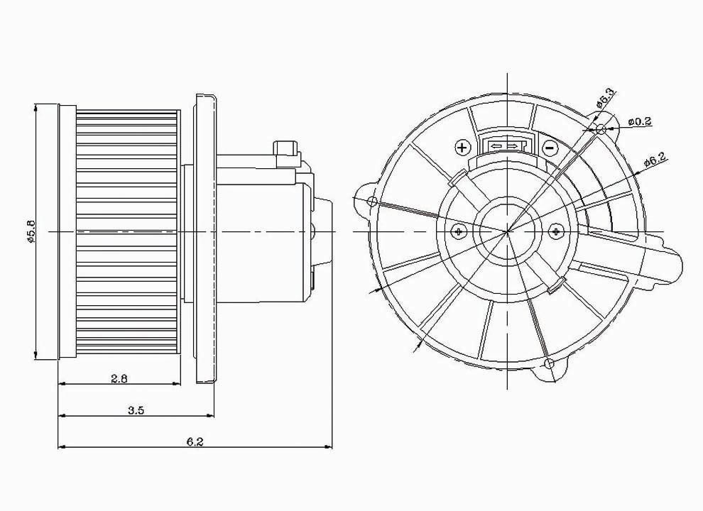 Foto de Motor del ventilador HVAC para Kia Sportage 1998 1999 2000 2001 Marca GLOBAL PARTS Nmero de Parte #2311617