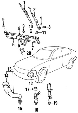 Foto de Tapa de Depsito de Lquido Limpiaparabrisas Original para Saab 9000 Saab 9-3 Saab 9-5 Saab 900 Marca GM Nmero de Parte 13227300