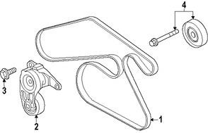 Foto de Perno de la polea del tensor de la correa Original para Saab 9-5 2010 2011 Marca GM Nmero de Parte 11519173