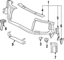 Foto de Barra sujecin soporte del radiador Original para Saab 9-7x 2005 2006 2007 2008 2009 Marca GM Nmero de Parte 15176209