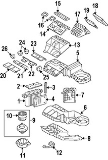 Foto de Nucleo del evaporador del aire acondicionado Original para Saab 9-7x 2005 2006 2007 2008 2009 Marca GM Nmero de Parte 89019026