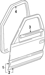Foto de Panel externo de puerta Original para Saab 9-7x 2005 2006 2007 2008 2009 Marca GM N�mero de Parte 15079577
