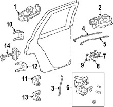 Foto de Bisagra de puerta Original para Saab 9-7x 2005 2006 2007 2008 2009 Marca GM N�mero de Parte 88937058