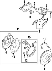 Foto de Manguera de freno hidrulico Original para Saab 9-7x 2005 2006 2007 2008 2009 Marca GM Nmero de Parte 15877297