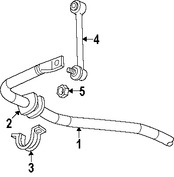 Foto de Buje de la Barra Estabilizadora Suspension Original para Saab 9-7x 2005 2006 2007 2008 2009 Marca GM Nmero de Parte 15070009