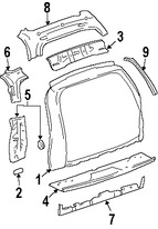 Foto de Soporte de cubierta de parachoques Original para Saab 9-7x 2005 2006 2007 2008 2009 Marca GM Nmero de Parte 15031061