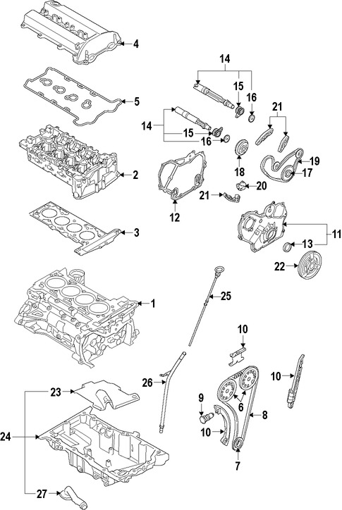 Foto de Unidad de Tiempo Variable Original para Saab 9-5 2011 Marca GM Nmero de Parte 12578515