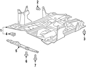 Foto de Guardasalpicaduras del soporte del radiador Original para Honda Civic 2016 2017 Marca HONDA Nmero de Parte 74110TBCA00