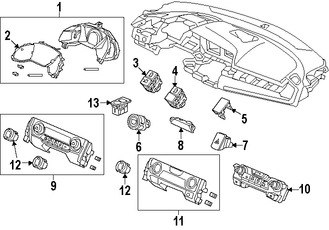 Foto de Cubierta de Panel de Instrumentos Original para Honda Civic 2016 2017 Honda CR-V 2017 Marca HONDA Nmero de Parte 77755TBAA00ZA