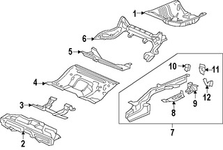 Foto de Travesano Plataforma de Piso Original para Honda Civic 2016 2017 Marca HONDA Nmero de Parte 65700TBAA00ZZ