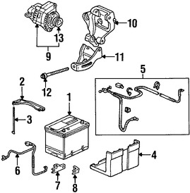 Foto de Soporte de la Bandeja de la bater�a Original para Honda Accord Acura CL Acura TL Marca HONDA N�mero de Parte 32412S84A00