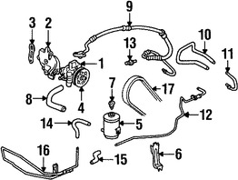 Foto de Manguera de Presin Direccin hidrulica Original para Honda Accord 1998 1999 2000 2001 2002 Marca HONDA Nmero de Parte 53713S84A04