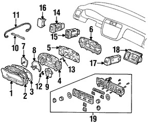 Foto de Lente de Panel de Instrumentos Original para Honda Accord Honda Odyssey Marca HONDA Nmero de Parte 78170S84A01