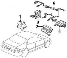Foto de M�dulo de control del Air Bag Original para Honda Accord 1998 1999 2000 Marca HONDA N�mero de Parte 77960S84A83