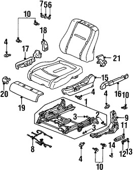 Foto de Interruptor Asiento Elctrico Original para Honda Accord Honda Pilot Honda Odyssey Acura MDX Acura TL Acura CL Marca HONDA Nmero de Parte 35958S87A51