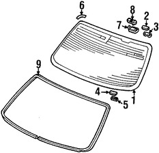 Foto de Cristal Trasero Original para Honda Accord 1998 1999 2000 2001 2002 Marca HONDA Nmero de Parte 73201S84A00