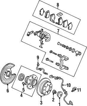 Foto de Conjunto de Cojinete de Rodamiento y Maza Original para Honda Accord 1998 1999 2000 2001 2002 Marca HONDA Nmero de Parte 42200S84C52