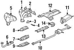 Foto de Protector de Calor Escape Original para Honda Accord Acura TL Acura CL Marca HONDA Nmero de Parte 74651S84A00