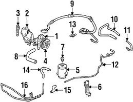 Foto de Manguera de Presin Direccin hidrulica Original para Honda Accord 1998 1999 2000 Marca HONDA Nmero de Parte 53713S82A01