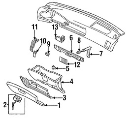 Foto de Luz de guantera Original para Acura Honda Marca HONDA Nmero de Parte 34254SW5003