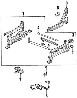 Foto de Interruptor Asiento Elctrico Original para Honda Odyssey Honda Accord Marca HONDA Nmero de Parte 35950SM4J32ZS