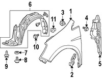 Foto de Enganche del protector de Guardafangos  Original para Honda Odyssey 2005 2006 2007 2008 2009 2010 Marca HONDA N�mero de Parte 91511SHJA00